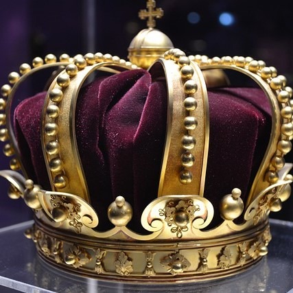 Purple and gold crown