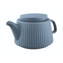 White ribbed teapot 950ml