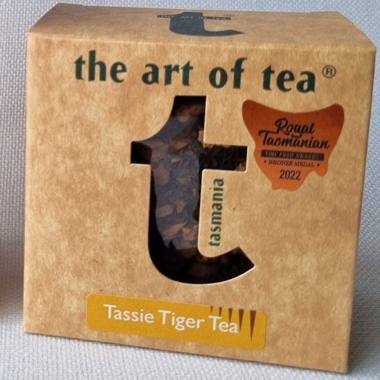 Tassie Tiger tea front of box